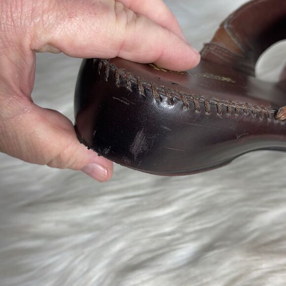 Naturalizer Wiser Brown Leather Strappy Slide Wedge Mules Sz 8 - Picture 6 of 9